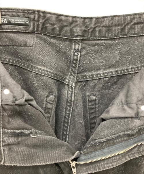 ZARA（ザラ）ZARA (ザラ) ジャガードデニムパンツ ブラック サイズ:29の古着・服飾アイテム