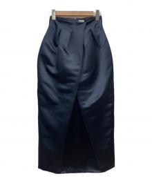 SEA（シー）の古着「HEAVY SATIN ORIGAMI SKIRT」｜ネイビー