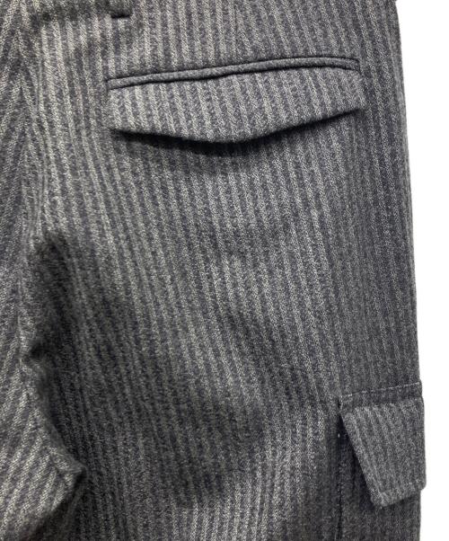 DIOR HOMME（ディオール オム）DIOR HOMME (ディオール オム) ストライプカーゴトラウザー グレー サイズ:44の古着・服飾アイテム