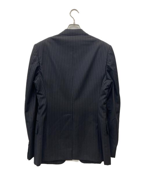 GUCCI（グッチ）GUCCI (グッチ) ピークドラペルストライプスーツ ネイビー サイズ:48の古着・服飾アイテム