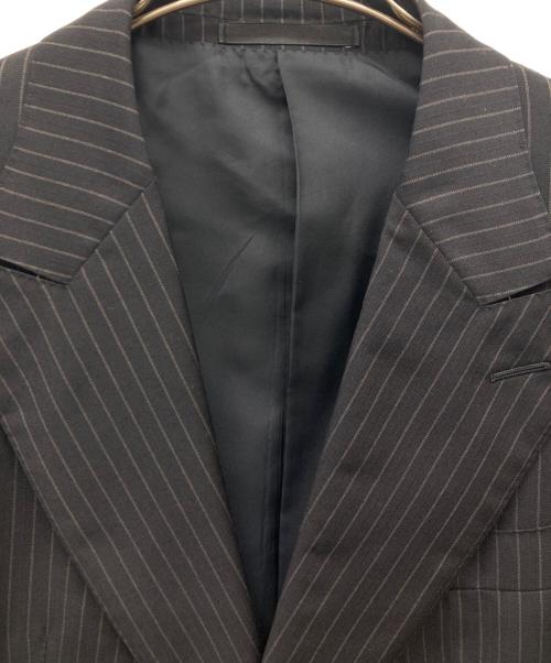 GUCCI（グッチ）GUCCI (グッチ) ピークドラペルストライプスーツ ネイビー サイズ:48の古着・服飾アイテム
