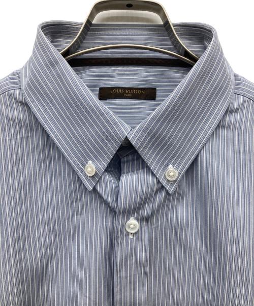 LOUIS VUITTON（ルイ ヴィトン）LOUIS VUITTON (ルイ ヴィトン) ストライプBDシャツ ブルー×ホワイト サイズ:42 16 1/2の古着・服飾アイテム
