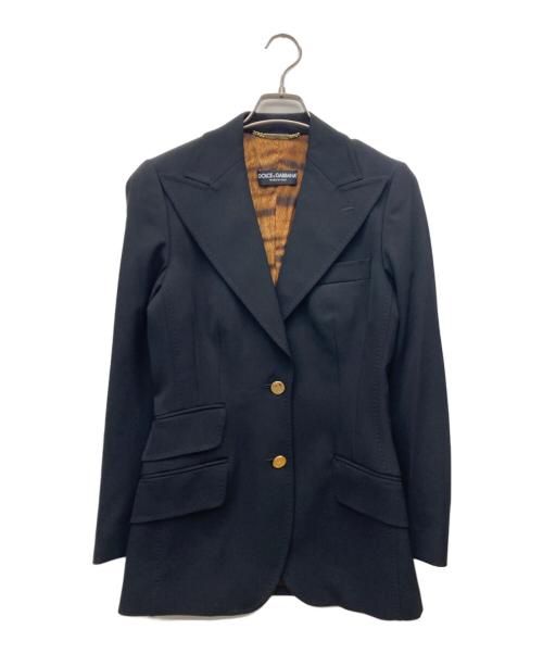 DOLCE & GABBANA（ドルチェ＆ガッバーナ）DOLCE & GABBANA (ドルチェ＆ガッバーナ) ピークドラペル金釦ジャケット ブラック サイズ:38の古着・服飾アイテム