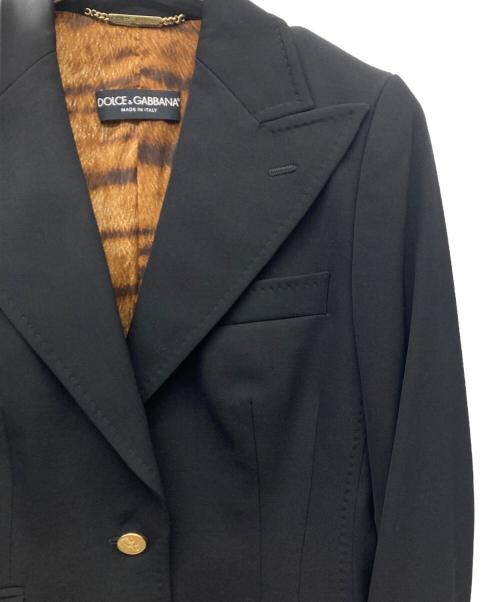 DOLCE & GABBANA（ドルチェ＆ガッバーナ）DOLCE & GABBANA (ドルチェ＆ガッバーナ) ピークドラペル金釦ジャケット ブラック サイズ:38の古着・服飾アイテム