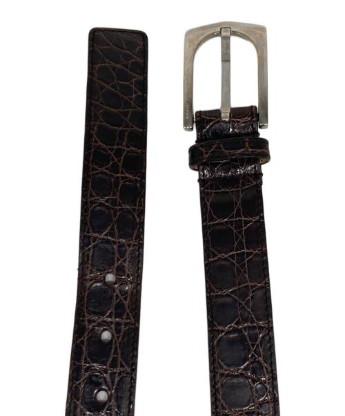 GUCCI（グッチ）GUCCI (グッチ) 裏グッチシマ エンボスレザーベルト ブラウン サイズ:85・34の古着・服飾アイテム