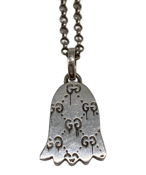 GUCCI（グッチ）GUCCI (グッチ) ゴーストモチーフネックレス シルバー×ブラックの古着・服飾アイテム