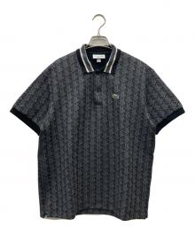 LACOSTE（ラコステ）の古着「モノグラムジャカードポロシャツ」｜グレー