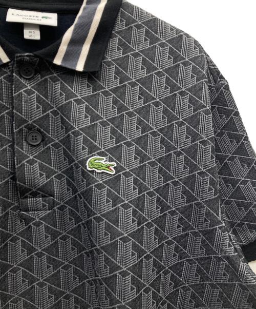 LACOSTE（ラコステ）LACOSTE (ラコステ) モノグラムジャカードポロシャツ グレー サイズ:US Lの古着・服飾アイテム