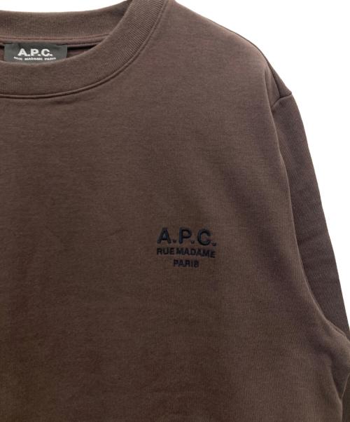 A.P.C.（アーペーセー）A.P.C. (アーペーセー) Standard Rue Madame スウェットシャツ ブラウン サイズ:XLの古着・服飾アイテム