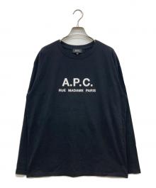A.P.C.（アーペーセー）の古着「T-SHIRT RUE MADAME H MANCHES LONGUES」｜ブラック