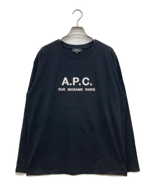 A.P.C.（アーペーセー）A.P.C. (アーペーセー) T-SHIRT RUE MADAME H MANCHES LONGUES ブラック サイズ:XLの古着・服飾アイテム