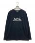 A.P.C.（アーペーセー）の古着「T-SHIRT RUE MADAME H MANCHES LONGUES」｜ブラック
