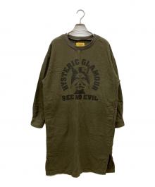 Hysteric Glamour（ヒステリックグラマー）の古着「24AW SEE NO EVIL ワンピース」｜オリーブ