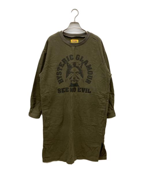 Hysteric Glamour（ヒステリックグラマー）Hysteric Glamour (ヒステリックグラマー) 24AW SEE NO EVIL ワンピース オリーブ サイズ:FREEの古着・服飾アイテム