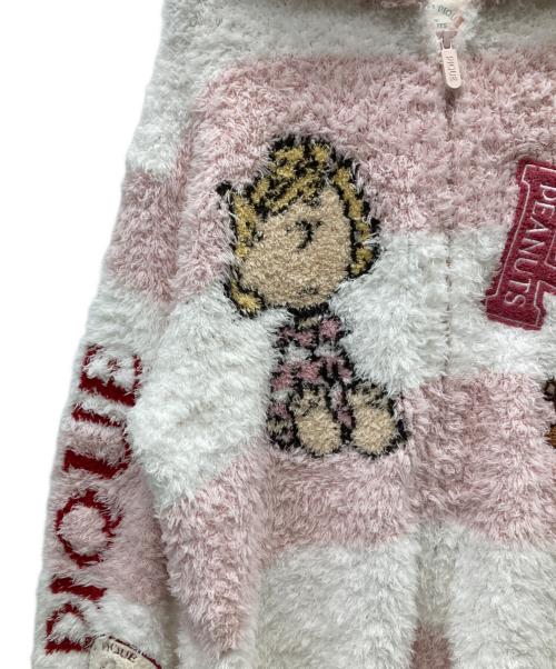 gelato pique（ジェラートピケ）gelato pique (ジェラートピケ) PEANUTS (ピーナッツ) オリジナルアート ジャガードパーカ ホワイト×ピンク サイズ:SMの古着・服飾アイテム