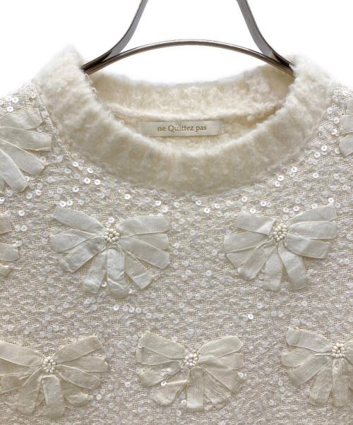 ne quittez pas（ヌキテパ）ne quittez pas (ヌキテパ) Sequence Embroidery Pullover アイボリー サイズ:-の古着・服飾アイテム