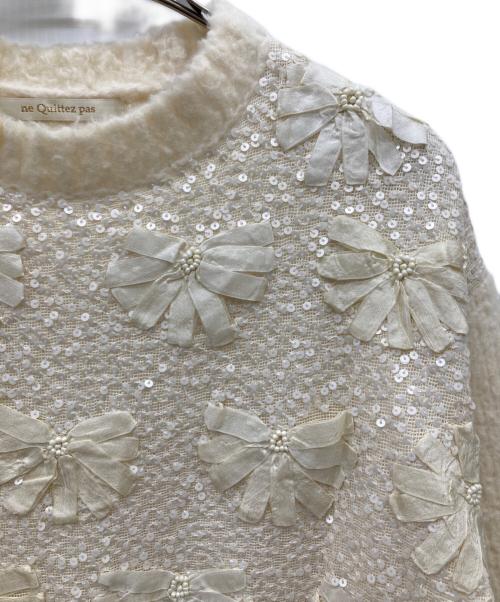 ne quittez pas（ヌキテパ）ne quittez pas (ヌキテパ) Sequence Embroidery Pullover アイボリー サイズ:-の古着・服飾アイテム