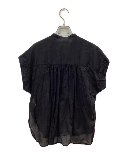 ne quittez pas（ヌキテパ）ne quittez pas (ヌキテパ) Cotton Voile Frill Blouse ブラック サイズ:FREEの古着・服飾アイテム