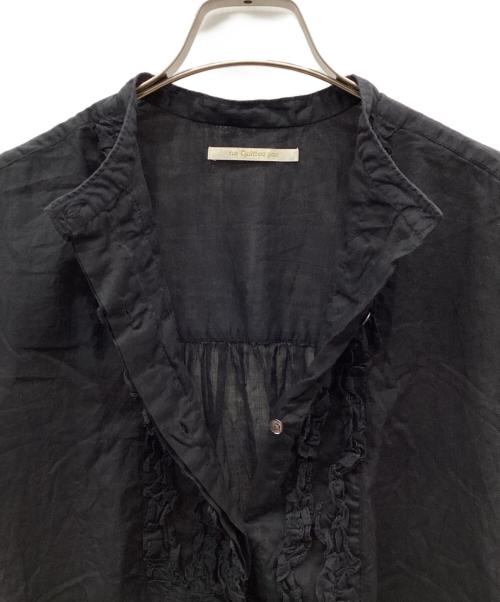 ne quittez pas（ヌキテパ）ne quittez pas (ヌキテパ) Cotton Voile Frill Blouse ブラック サイズ:FREEの古着・服飾アイテム