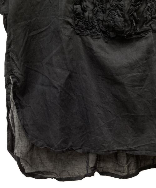 ne quittez pas（ヌキテパ）ne quittez pas (ヌキテパ) Cotton Voile Frill Blouse ブラック サイズ:FREEの古着・服飾アイテム
