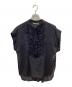 ne quittez pas（ヌキテパ）の古着「Cotton Voile Frill Blouse」｜ブラック