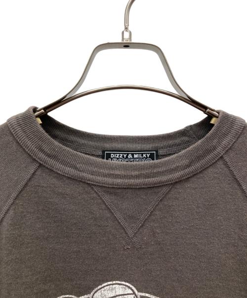Hysteric Glamour（ヒステリックグラマー）Hysteric Glamour (ヒステリックグラマー) SKUNK RECORDS 五分袖スウェット グレー サイズ:Sの古着・服飾アイテム