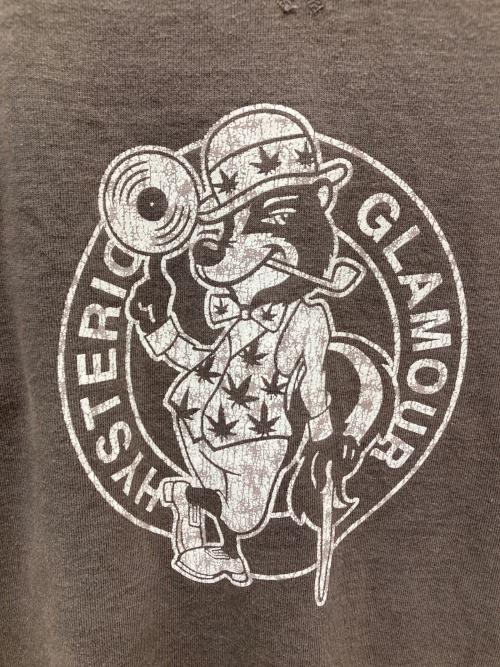 Hysteric Glamour（ヒステリックグラマー）Hysteric Glamour (ヒステリックグラマー) SKUNK RECORDS 五分袖スウェット グレー サイズ:Sの古着・服飾アイテム