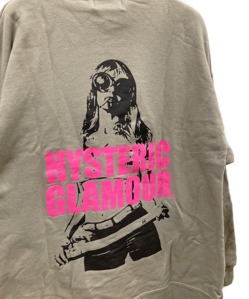 Hysteric Glamour（ヒステリックグラマー）Hysteric Glamour (ヒステリックグラマー) LIGHT MY FIRE オーバーサイズパーカー オリーブ サイズ:FREEの古着・服飾アイテム