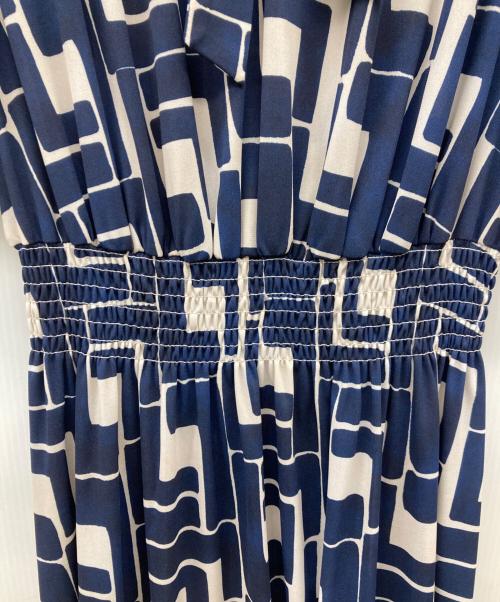 CORCOVADO（コルコバード）CORCOVADO (コルコバード) 総柄 ジャージー ロング ワンピース ネイビー サイズ:40の古着・服飾アイテム