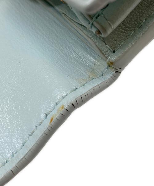 BOTTEGA VENETA（ボッテガベネタ）BOTTEGA VENETA (ボッテガベネタ) イントレチャート ラージフラップウォレット TEAL WASHED(ライトブルー)の古着・服飾アイテム