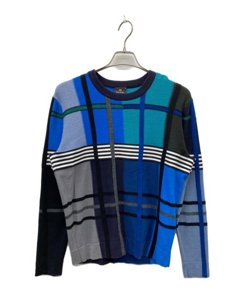 PAUL SMITH（ポールスミス）Paul Smith (ポールスミス) カラーブロックニット マルチカラー サイズ:Mの古着・服飾アイテム