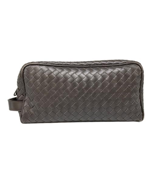 BOTTEGA VENETA（ボッテガベネタ）BOTTEGA VENETA (ボッテガベネタ) イントレチャート セカンドバッグ ブラウンの古着・服飾アイテム
