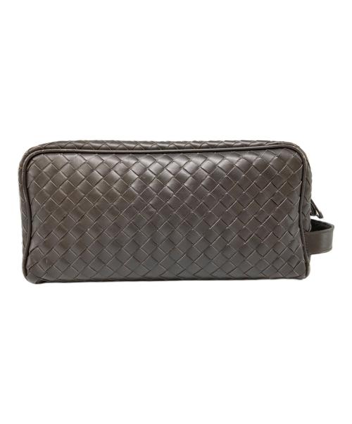 BOTTEGA VENETA（ボッテガベネタ）BOTTEGA VENETA (ボッテガベネタ) イントレチャート セカンドバッグ ブラウンの古着・服飾アイテム