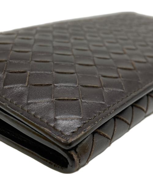 BOTTEGA VENETA（ボッテガベネタ）BOTTEGA VENETA (ボッテガベネタ) イントレチャート ロングウォレット ブラウンの古着・服飾アイテム