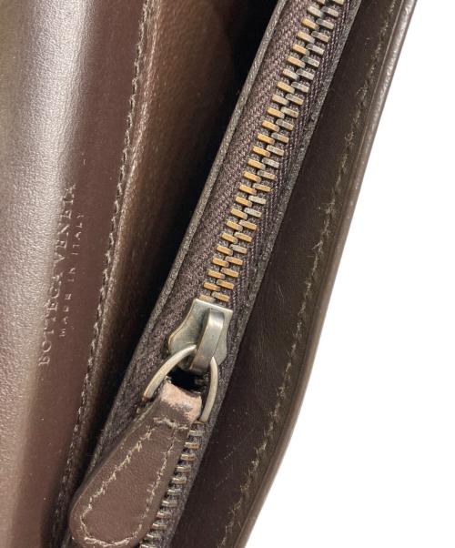 BOTTEGA VENETA（ボッテガベネタ）BOTTEGA VENETA (ボッテガベネタ) イントレチャート ロングウォレット ブラウンの古着・服飾アイテム