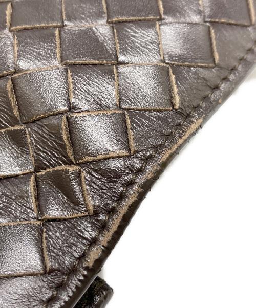 BOTTEGA VENETA（ボッテガベネタ）BOTTEGA VENETA (ボッテガベネタ) イントレチャート ロングウォレット ブラウンの古着・服飾アイテム