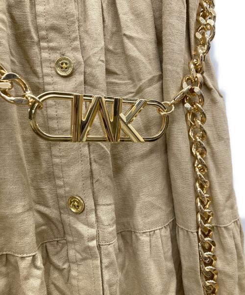 MICHAEL KORS（マイケル・コース）MICHAEL KORS (マイケル・コース) Slub Linen Blend Maxi Shirtdress ベージュ サイズ:XSの古着・服飾アイテム