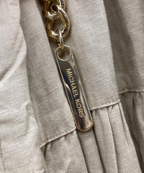 MICHAEL KORS（マイケル・コース）MICHAEL KORS (マイケル・コース) Slub Linen Blend Maxi Shirtdress ベージュ サイズ:XSの古着・服飾アイテム