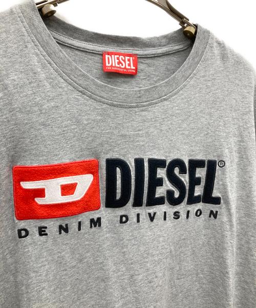 DIESEL（ディーゼル）DIESEL (ディーゼル) ロングスリーブロゴカットソー グレー サイズ:Sの古着・服飾アイテム