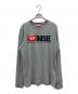DIESEL（ディーゼル）の古着「ロングスリーブロゴカットソー」｜グレー