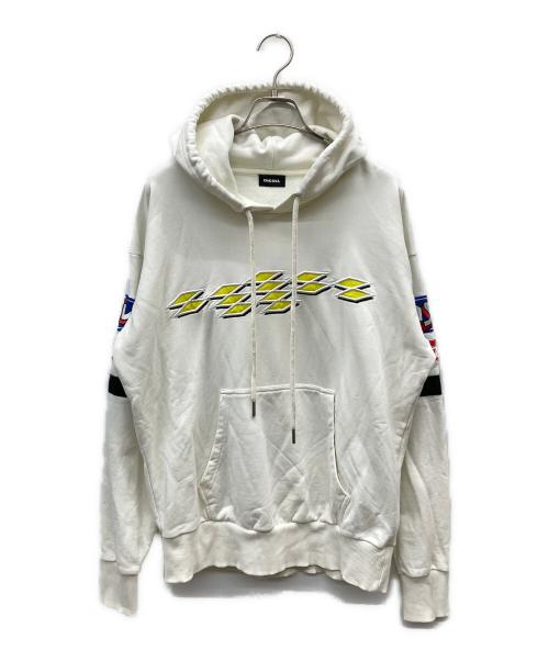 DIESEL（ディーゼル）DIESEL (ディーゼル) プルオーバーパーカー アイボリー サイズ:XSの古着・服飾アイテム
