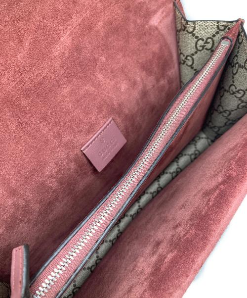 GUCCI（グッチ）GUCCI (グッチ) ディオニュソス ミディアム スエード ショルダーバッグ ベージュ×ワインレッド サイズ:-の古着・服飾アイテム