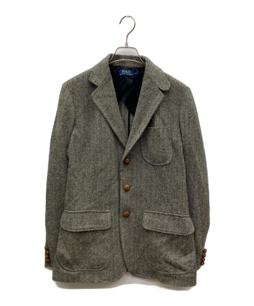 POLO RALPH LAUREN（ポロ・ラルフローレン）POLO RALPH LAUREN (ポロ・ラルフローレン) エルボーパッチヘリンボーン3Bジャケット グレーの古着・服飾アイテム