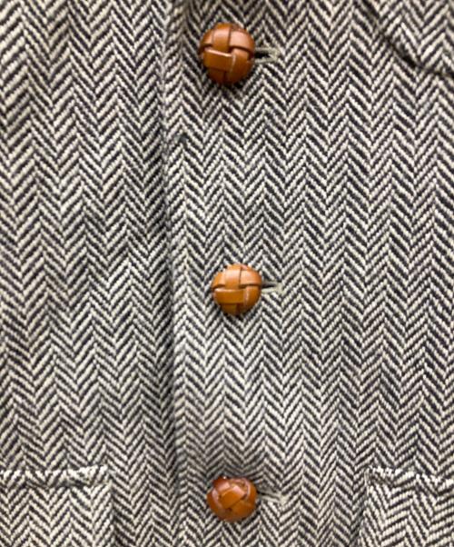 POLO RALPH LAUREN（ポロ・ラルフローレン）POLO RALPH LAUREN (ポロ・ラルフローレン) エルボーパッチヘリンボーン3Bジャケット グレーの古着・服飾アイテム
