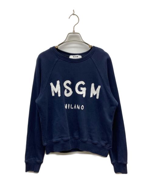 MSGM（エムエスジーエム）MSGM (エムエスジーエム) ロゴスウェット ネイビー サイズ:Sの古着・服飾アイテム