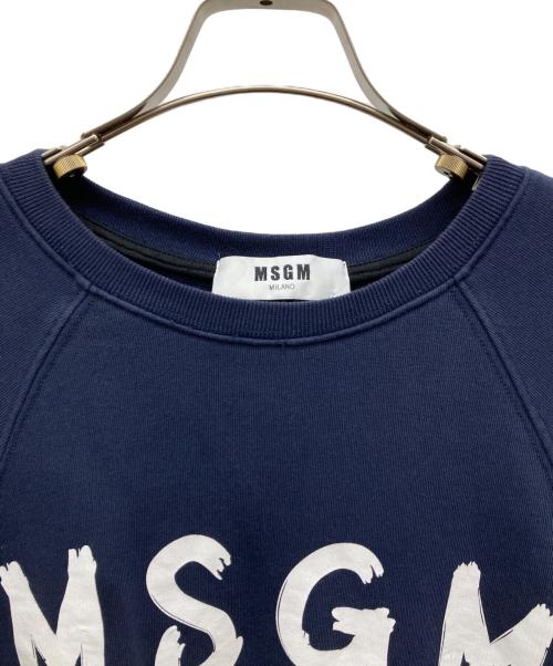 MSGM（エムエスジーエム）MSGM (エムエスジーエム) ロゴスウェット ネイビー サイズ:Sの古着・服飾アイテム