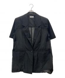MAISON SPECIAL（メゾンスペシャル）の古着「シアーコンビテーラードジャケット」｜ブラック
