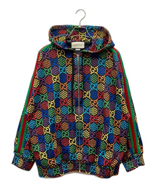 GUCCI（グッチ）GUCCI (グッチ) 20SS GG サイケデリックプリント ジップアップパーカー マルチカラー サイズ:Sの古着・服飾アイテム