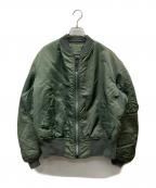 ALPHAアルファ）の古着「80-90S MA-1ジャケット」｜オリーブ