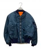 ALPHAアルファ）の古着「80-90S MA-1ジャケット」｜ネイビー